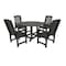 Highwood Usa Lehigh 5pc Round Outdoor Patio Furniture Dining Set AD-DNL48-BKE - alternate 1